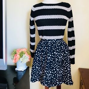 Forever 21 Essentials Polka Dot Circle Skirt